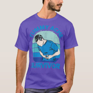 Camiseta Tummy Ache Survivor Stomachache IBS Vintage Funny