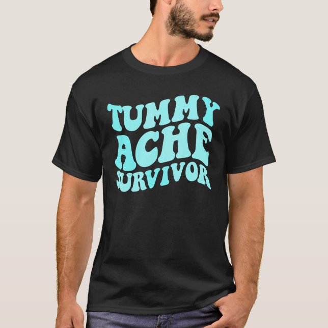 Camiseta Tummy Ache Survivor Stomachache   Kids Tummy Ache (Anverso)