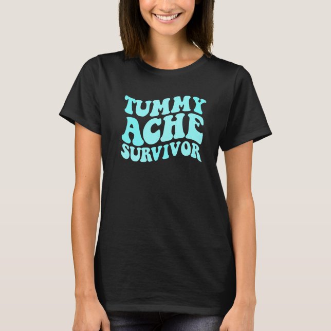 Camiseta Tummy Ache Survivor Stomachache  Kids Tummy Ache (Anverso)