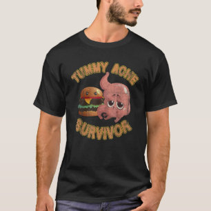 Camiseta Tummy Ache Survivor Vintage Retro