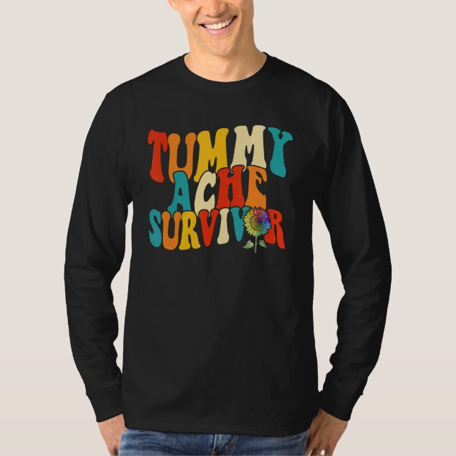 Camiseta Tummy Ache Survivor  Women Stomachache Girls Sun F (Anverso)