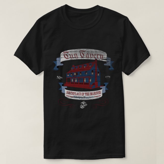 Camiseta Tun Tavern - Birthplace of the US Marine Corps - S (Diseño del anverso)