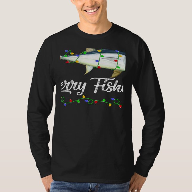 Camiseta Tuna Fish Xmas Lighting Tuna Fish Merry Christmas (Anverso)