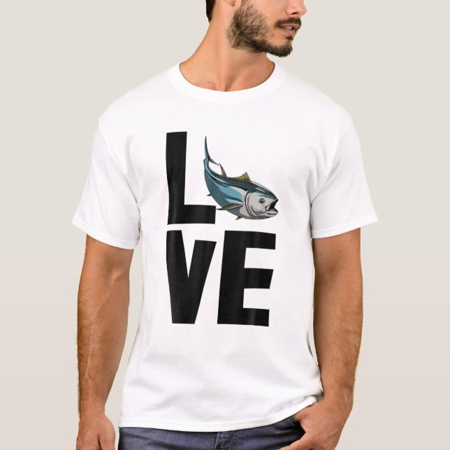 Camiseta Tuna Love Tee S Mujeres De Pescado En El Extranjer (Anverso)