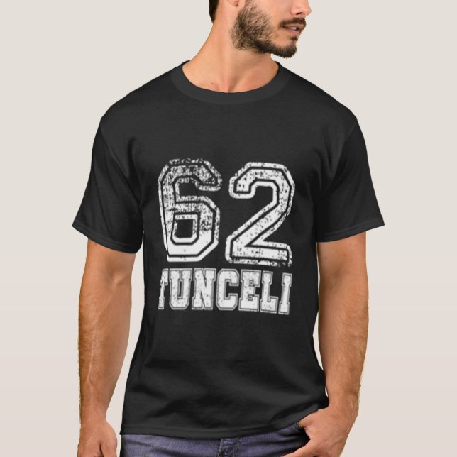 Camiseta Tunceli 62 Número Plate Zã ¼ Lfikar Memleket Gift  (Anverso)