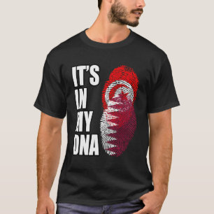 Camiseta Tunecino Y Qatar Mezclan La Bandera Del Adn