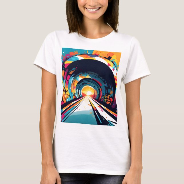 Camiseta Túnel con graffiti (Anverso)