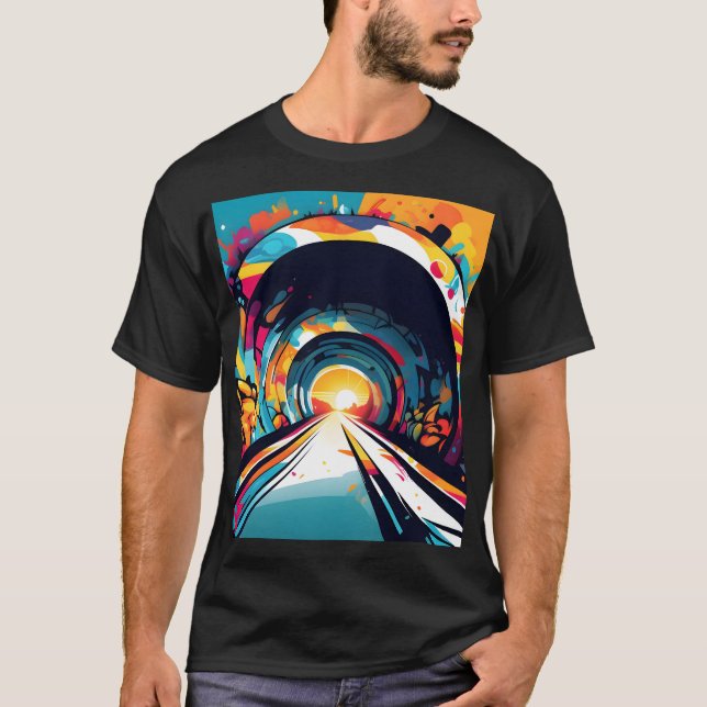 Camiseta Túnel con graffiti (Anverso)
