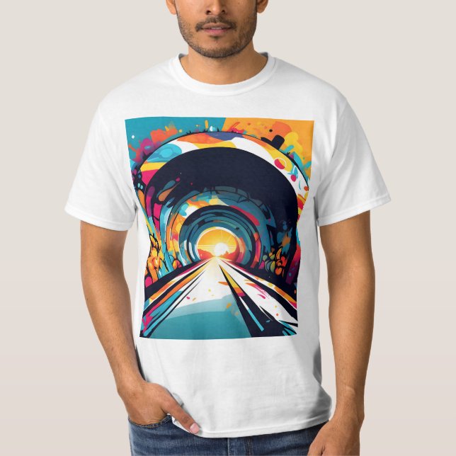 Camiseta Túnel con graffiti (Anverso)