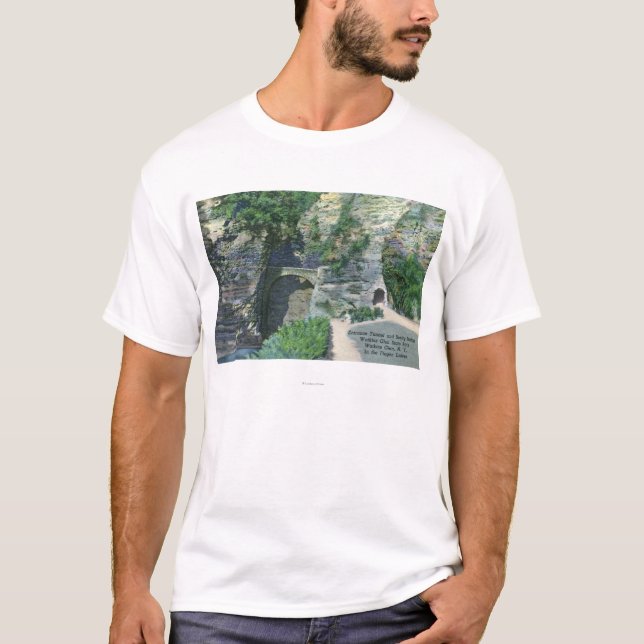 Camiseta Túnel de la entrada del parque de estado y puente (Anverso)