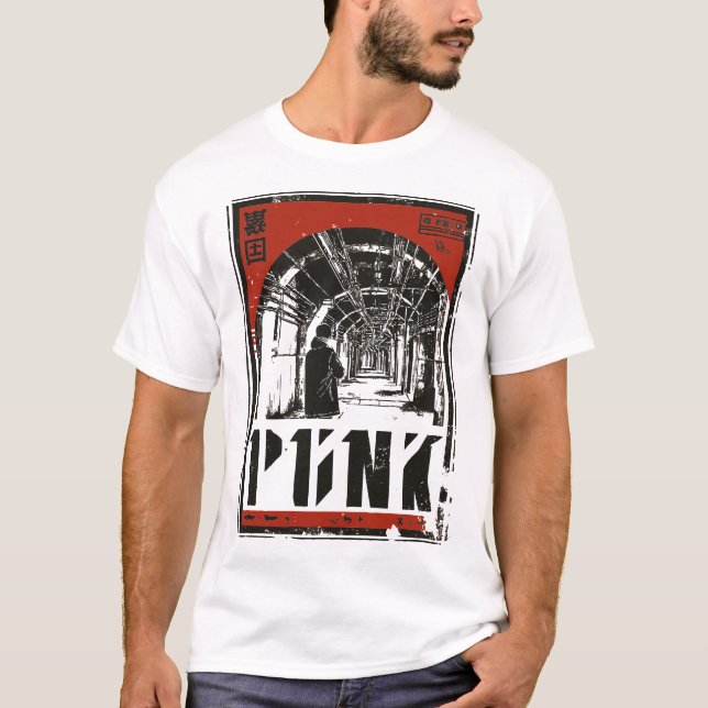 Camiseta Túnel subterráneo retro de punk | Propaganda vinta (Anverso)