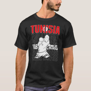Camiseta Túnez Mesa de Tenis Apoya a Túnez Ping Pong Te