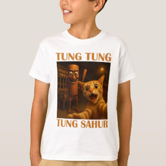 Camiseta tung tung sahur cat selfie Funny Italian Brainrot