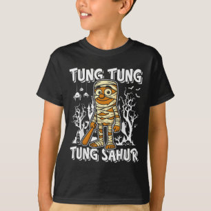 Camiseta Tung Tung Tung Sahur Halloween Momia Cerebro Itali