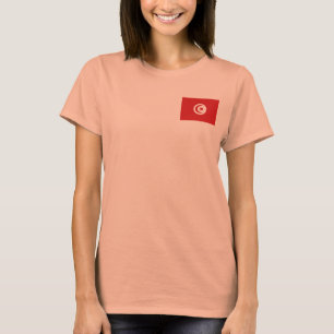 Camiseta Túnica con Bandera y Mapa de Túnez