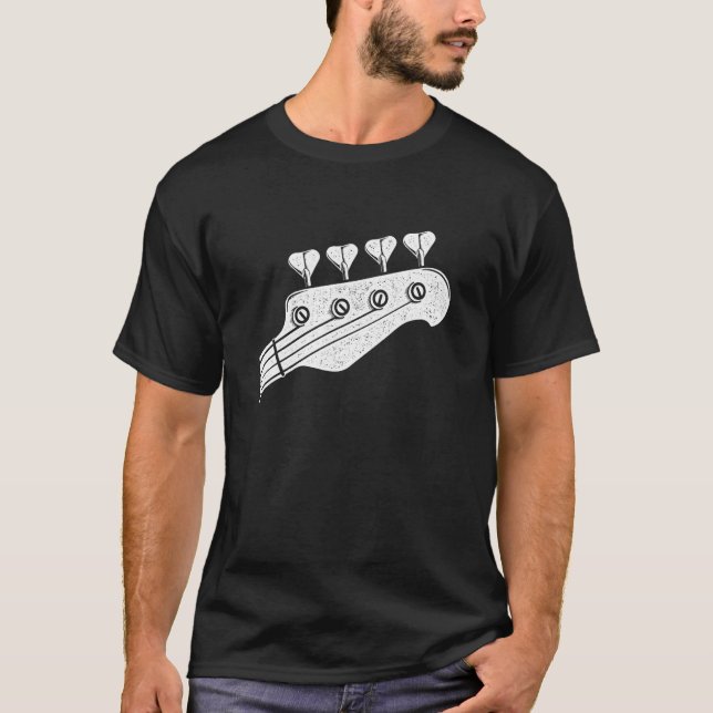 Camiseta Tuning Head Bass Guitarista Músico Bassi (Anverso)
