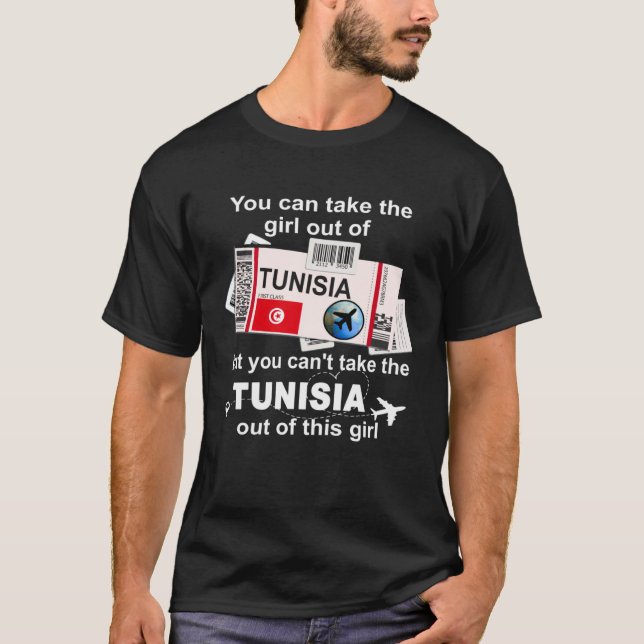 Camiseta Tunisia Boarding Pass  Tunisia Girl  Tunisia (Anverso)