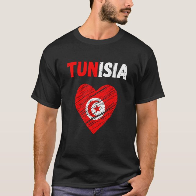 Camiseta Tunisia Flag Holiday Tunisia Heart Tunisian Flag (Anverso)