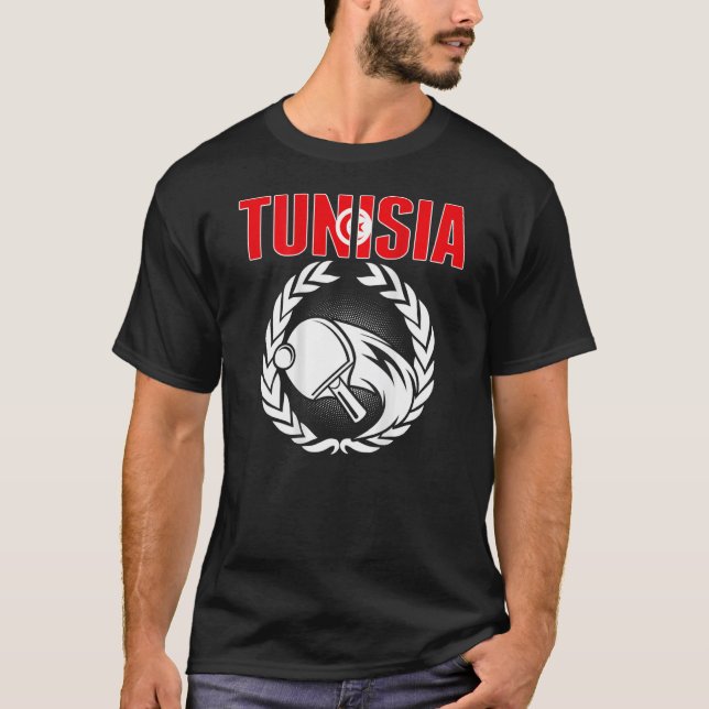 Camiseta Tunisia Ping Pong  Tunisia Table Tennis Team Suppo (Anverso)