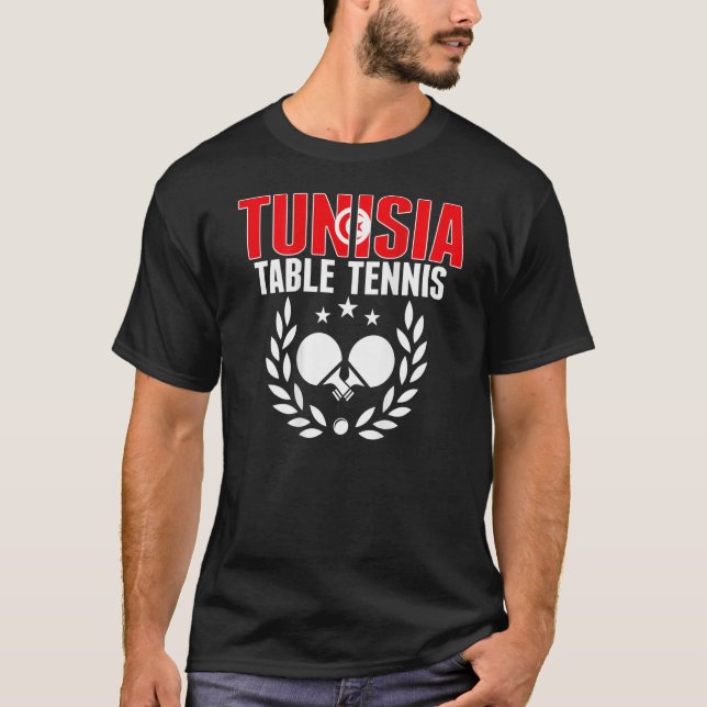 Camiseta Tunisia Ping Pong   Tunisian Table Tennis Team Sup (Anverso)