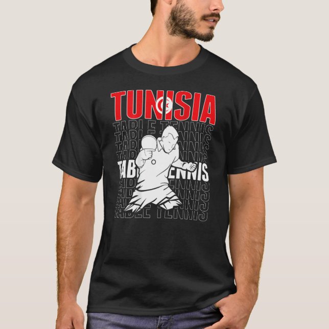 Camiseta Tunisia Table Tennis  Support Tunisia Ping Pong Te (Anverso)