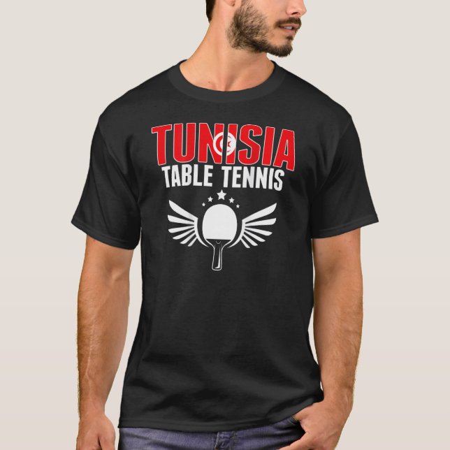Camiseta Tunisia Table Tennis  Support Tunisian Ping Pong T (Anverso)