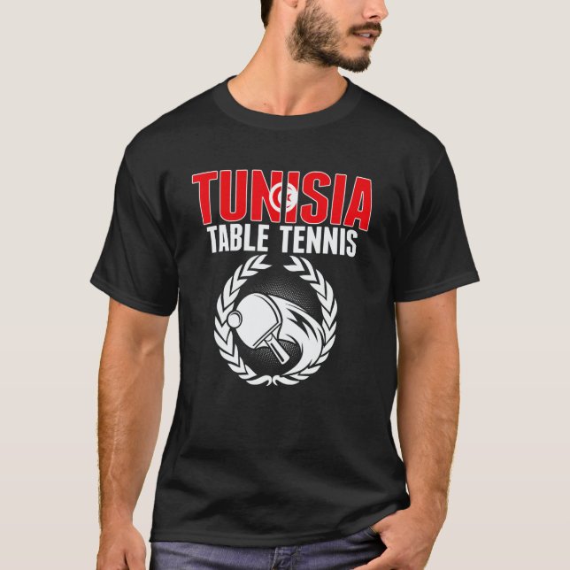 Camiseta Tunisia Table Tennis   Tunisian Ping Pong Team Sup (Anverso)