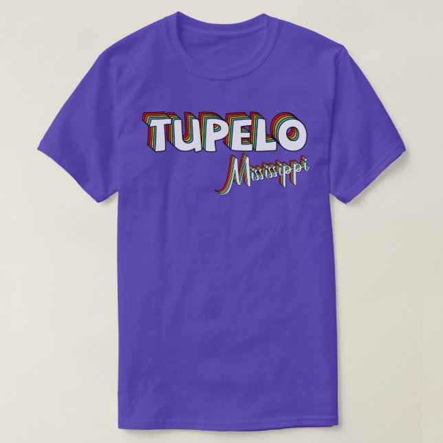 Camiseta Tupelo Mississippi City Vintage Retro Estético (Diseño del anverso)