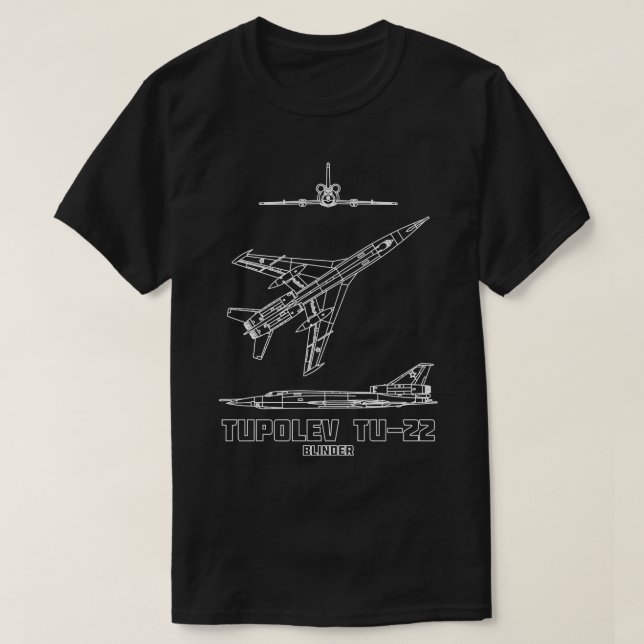 Camiseta Tupolev Tu22, el ciego del bombardero supersónico  (Diseño del anverso)