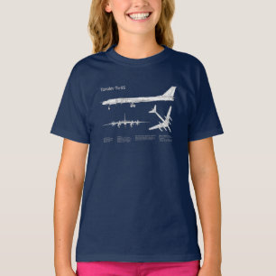 Camiseta Tupolev Tu-95 - Planes de Planes de Plano Azul de 
