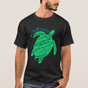 Camiseta Turba de mar verde de Hawái Sabiduría honu