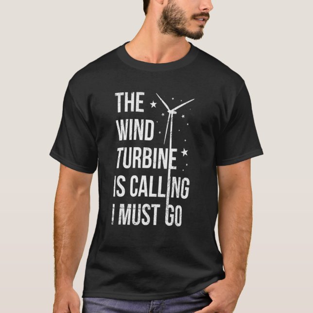 Camiseta Turbina De Viento Para Una Tecnología Turbina (Anverso)