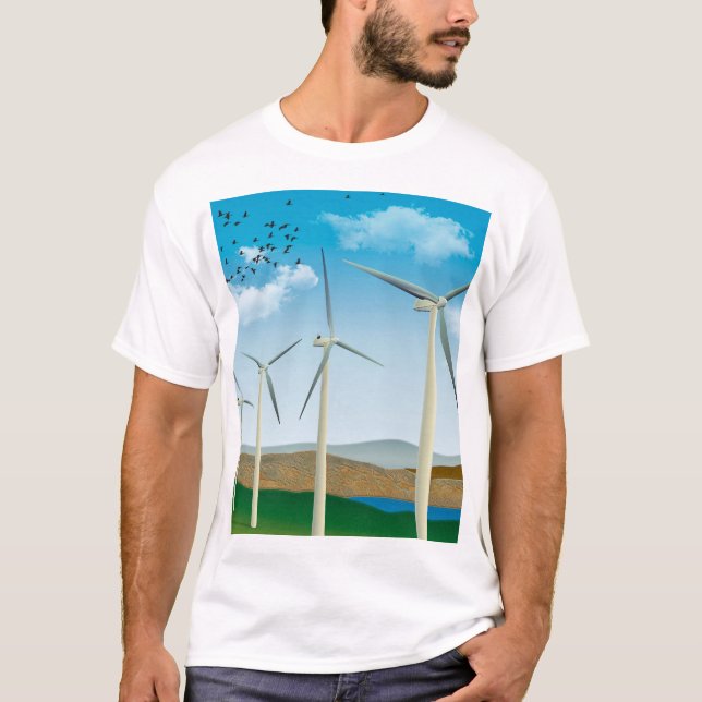 Camiseta Turbinas eólicas (Anverso)