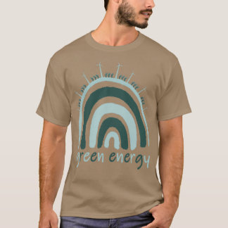 Camiseta turbinas eólicas de energía renovable y energía so