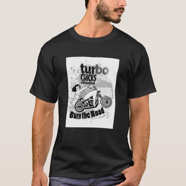 Camiseta Turbo Chicles Relojados Tee de Biker (Anverso)