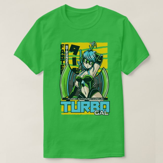 CAMISETA TURBO GAL WARRIOR (Diseño del anverso)
