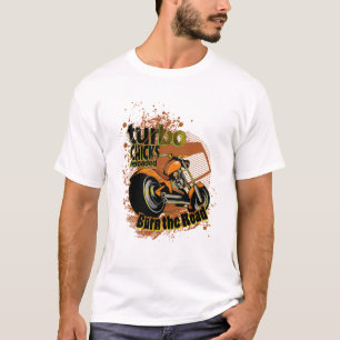 Camiseta Turbo Naranja quema el árbol gráfico de la carrete