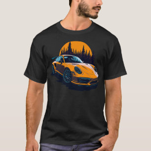 Camiseta Turbo Porsche 911 amarillo