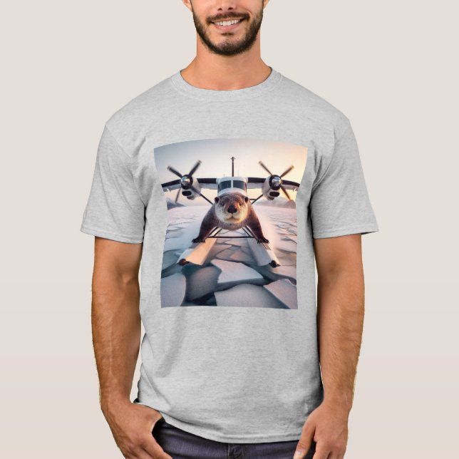 Camiseta Turbo Prop Twin Engine Float Plane Bush Canadá (Anverso)