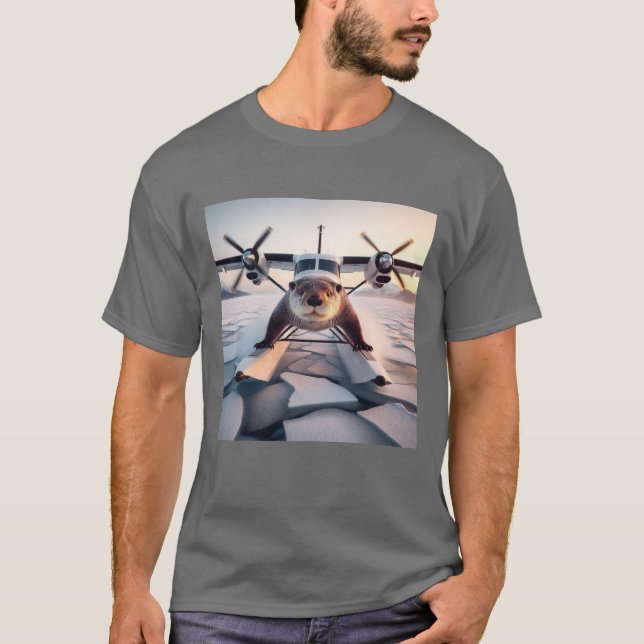 Camiseta Turbo Prop Twin Engine Float Plane Bush Canadá (Anverso)