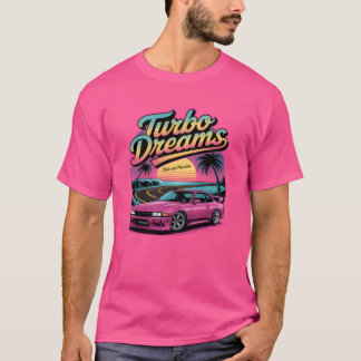 Camiseta Turbo Sueños Vaporwave JDM Drift Regalo familiar