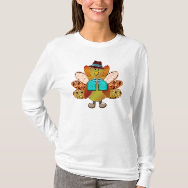 Camiseta turca de peregrino con patrón festivo (Anverso)