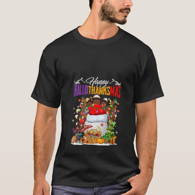 Camiseta Turca Witch Golf Ball Sticks Xmas Luces HalloTha (Anverso)