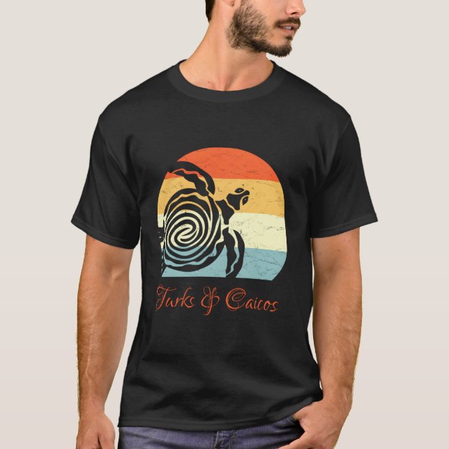 Camiseta Turcas Caicos vacaciones de tortugas en el mar Car (Anverso)
