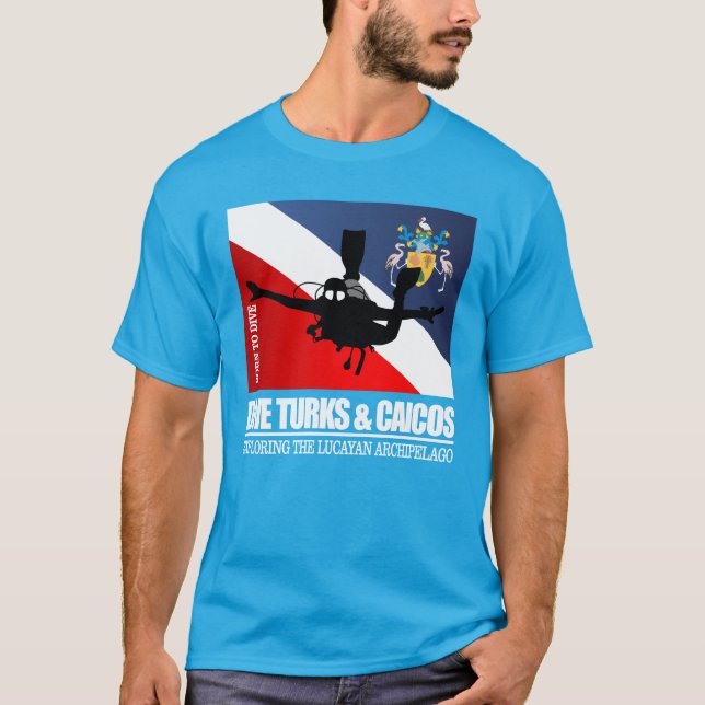 Camiseta Turcas y Caicos de buceo DF2 (Anverso)