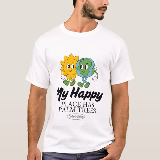 Camiseta Turcas y Caicos: mi lugar feliz (Anverso)