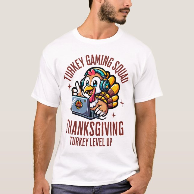 Camiseta Turco Escuadrón de Juegos Divertido Día de Acción  (Anverso)
