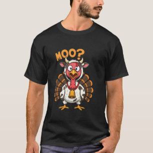 Camiseta Turco Moo Cow Cstume Graciosa Vaca Falsa De Acción