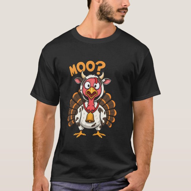 Camiseta Turco Moo Cow Cstume Graciosa Vaca Falsa De Acción (Anverso)