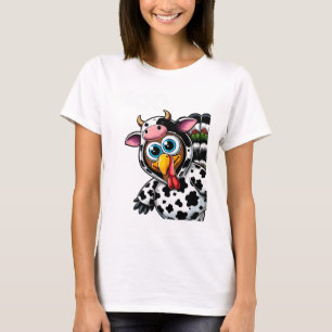 Camiseta Turco Moo Cow Cstume Gracioso Día de Acción de Gra